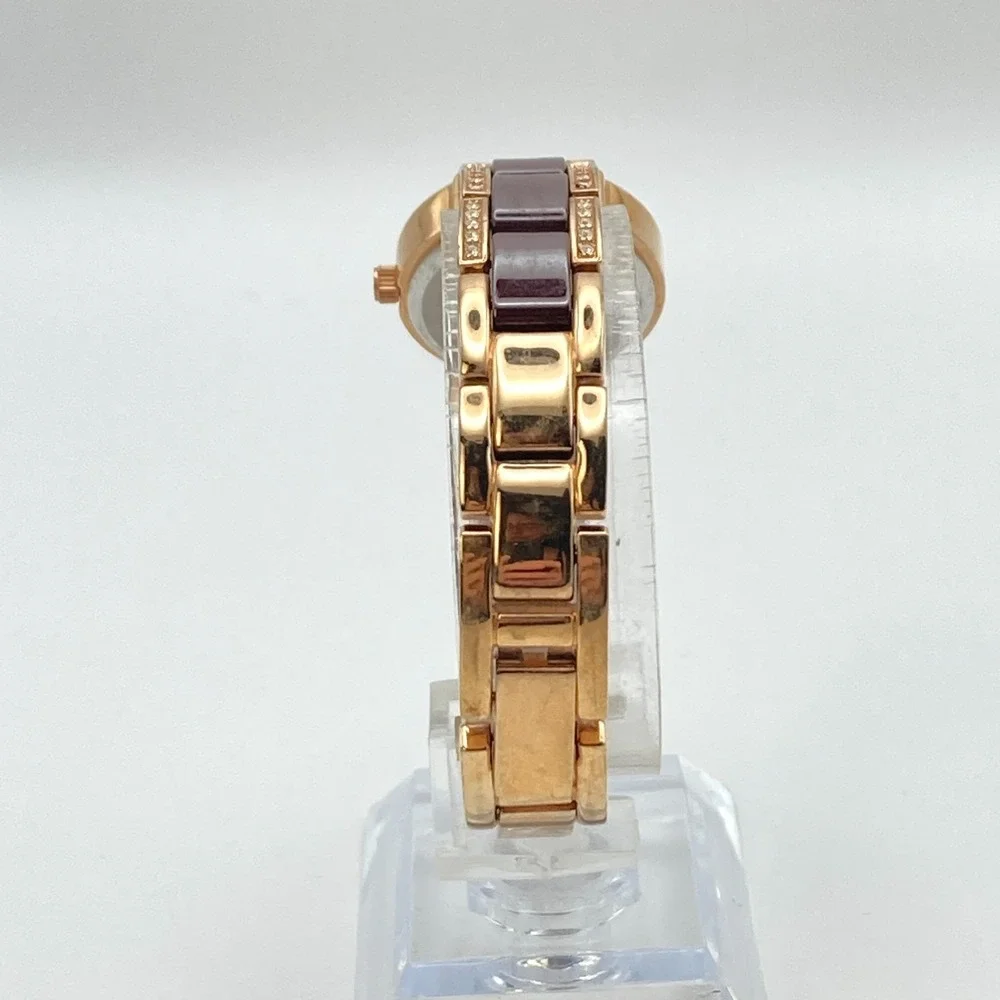 Armitron Now Women's Watch 24mm Rose Gold Tone Ceramic Crystals New Battery 7